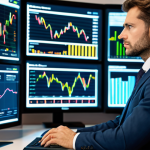 A professional corporate valuation specialist, fully clothed in a modest business suit, is intently focused on multiple glowing screens displaying complex data analytics, financial models, and AI-driven predictive charts in a sleek, modern office. The specialist's expression is thoughtful and intelligent, reflecting deep insight and expertise. The pose is natural, with perfect anatomy, correct proportions, well-formed hands, and proper finger count. The atmosphere is calm and professional, emphasizing the integration of technology in financial analysis. Safe for work, appropriate content, fully clothed, professional dress, high-quality photography, realistic.