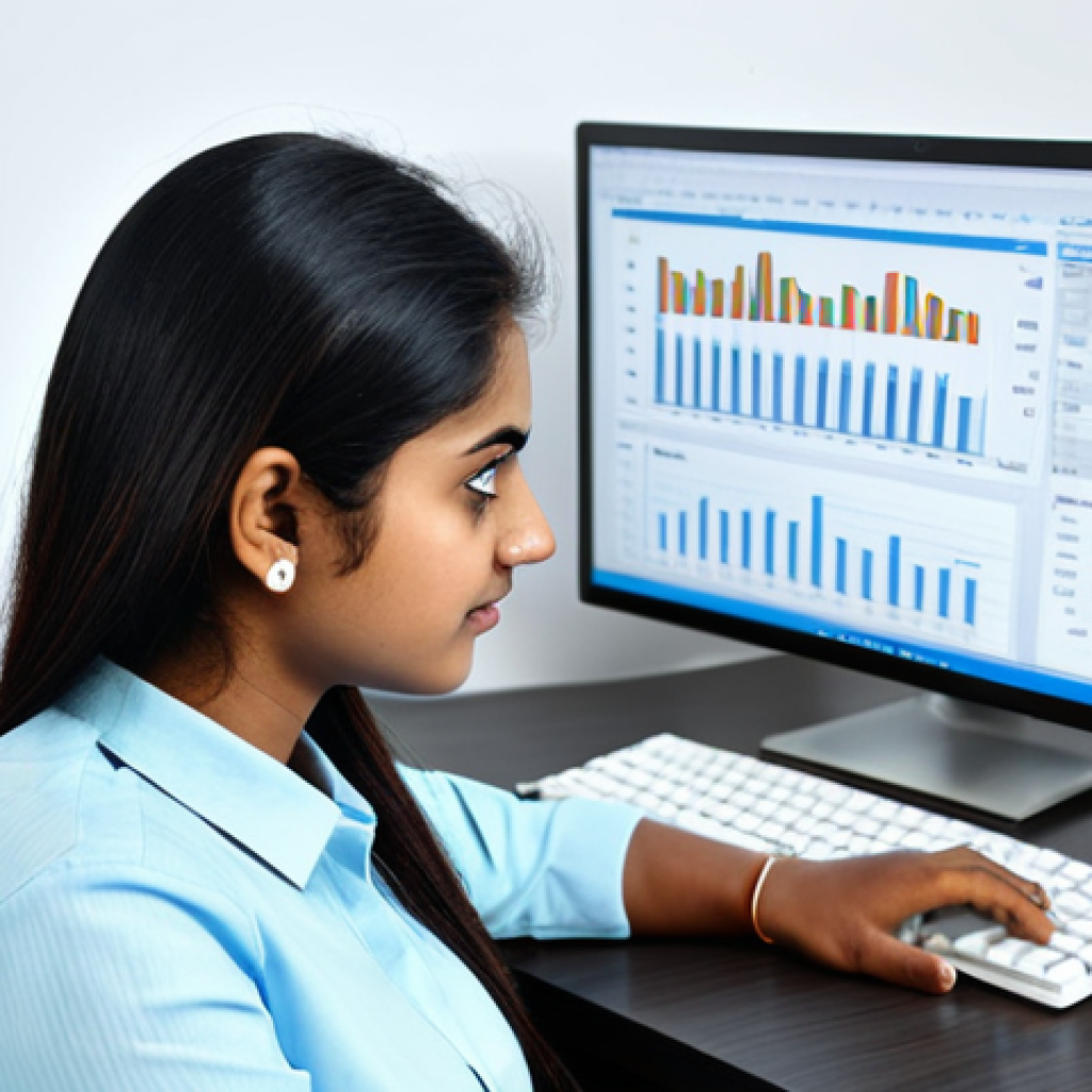 기업가치평가사 실무 경험 - A Young Analyst at Work**

"A young, professional Bengali woman working at a modern office desk, ful...