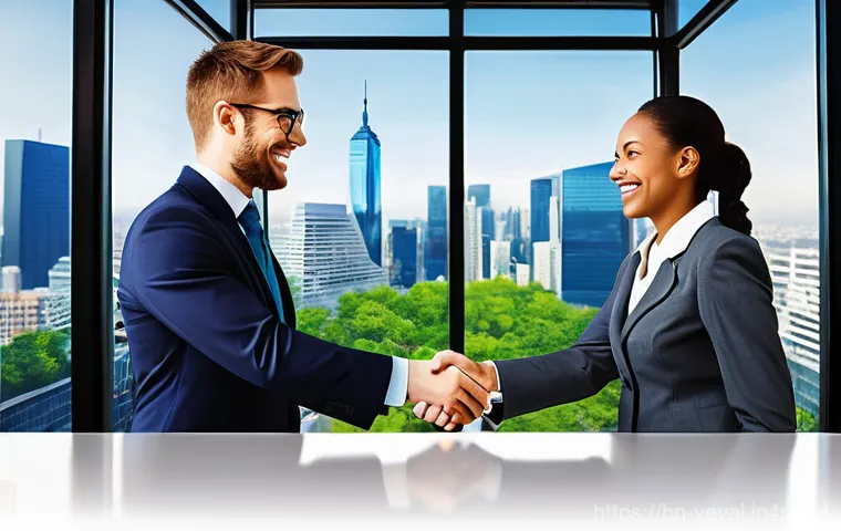 기업가치평가사 M A 실무 - **Prompt 1: Collaborative Synergy in M&A**
    "A diverse group of professionals from two distinct c...