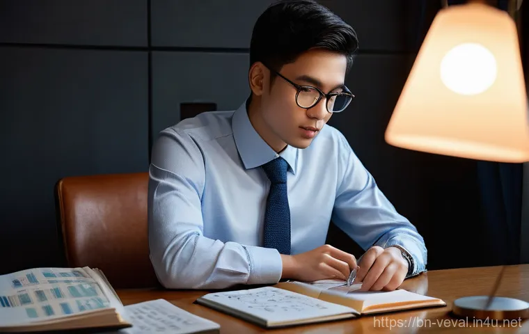 기업가치평가사 자격증 취득 난이도 - **Prompt for Intensive Study & Learning:**
    "A diligent young professional, dressed in smart busi...