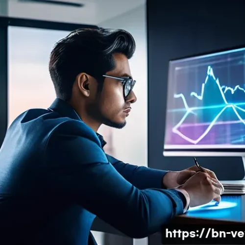 Home 28 기업가치평가사 회계 처리 방법 - **Prompt:** A young, focused entrepreneur, dressed in smart casual attire, sits at a sleek, minimali...