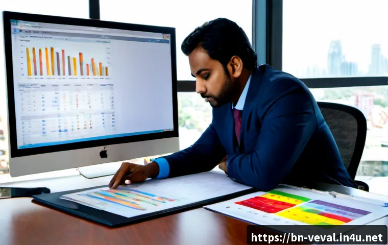 기업가치평가사 평가 모델 개발 - Photorealistic corporate valuation analyst developing a financial model at a clean modern desk, focu...